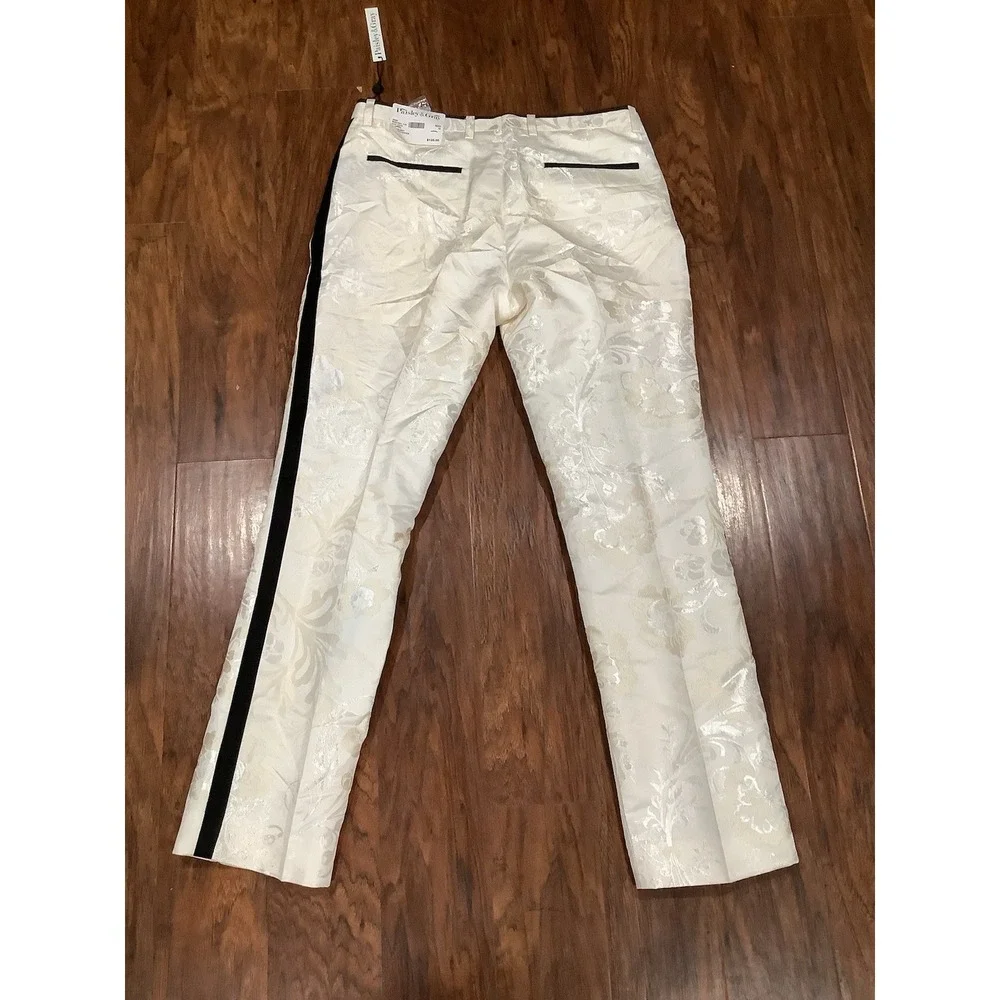 Paisley & Gray Men's Slim Fit Dress Pants 32  NWT Silkey Beige Retail $125